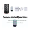 【Sale】Aroma Diffuser Aromatherapy Essential Oils Metal Cover Ultrasonic Cool Mist 100ml Remote Control Black