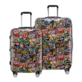 2pc Marvel Comic Retro Pc 24in/28in Trolley Checked Luggage Travel Suitcase M/L