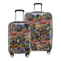 2pc Marvel Comic Retro Pc 19in/28in Trolley Luggage Travel Suitcase Set S/L