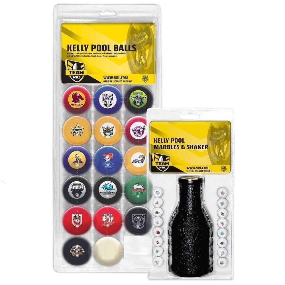 NRL Kelly Ball and Shaker Set - 16 Teams - Shaker and Marbles
