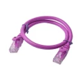 8WARE Cat6a UTP Ethernet Cable 0.5m 50cm Snagless Purple