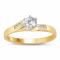 Bevilles Facets of Love Solitaire Ring with 1/2ct of Diamonds in 18ct Yellow Gold