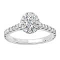 Bevilles Meera Oval Cut Solitaire Ring with 1.00ct of Laboratory Grown Diamonds in 9ct White Gold