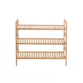 Sherwood Home 3-Tier Essential Natural Bamboo Shoe Rack Light Brown 70x27x60cm