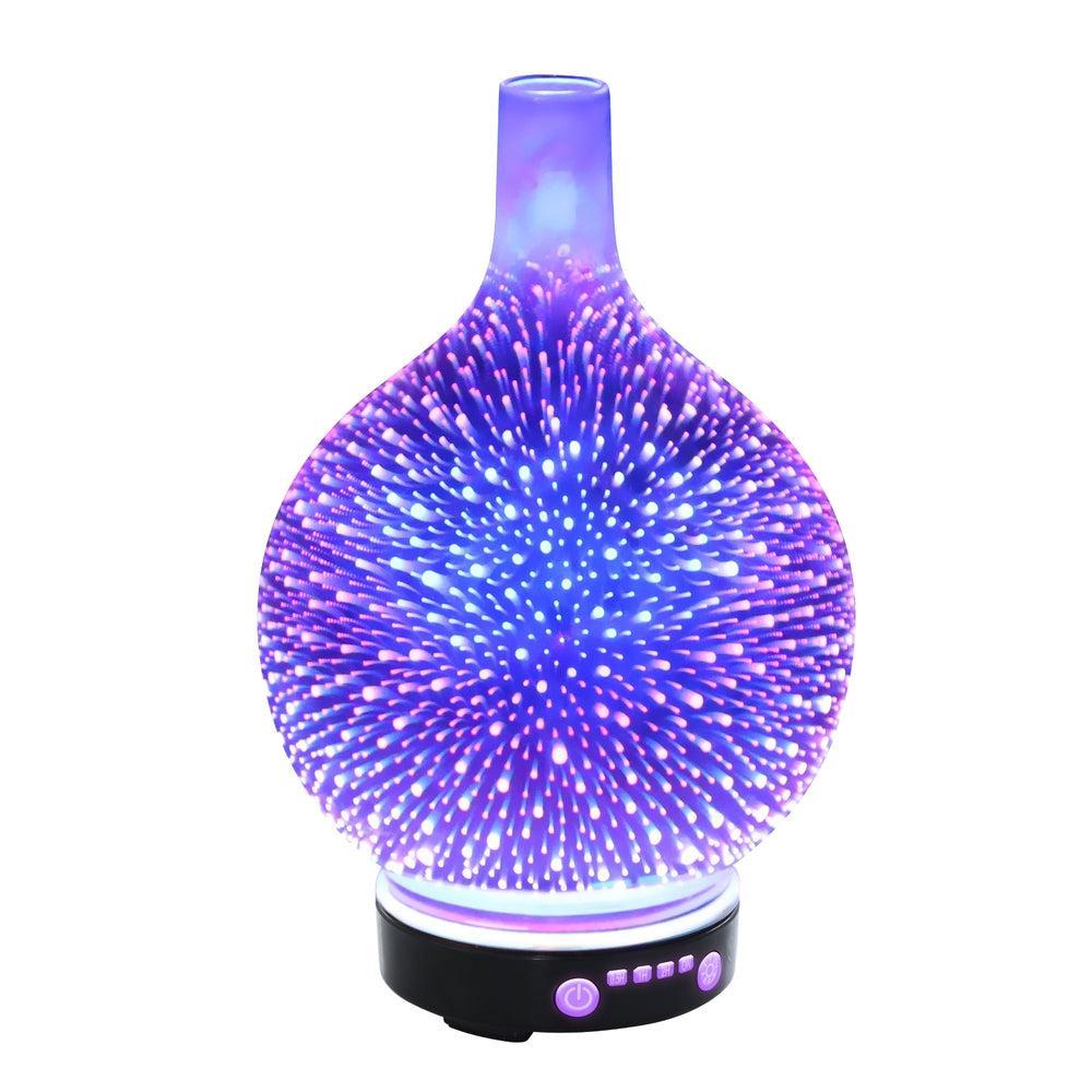 Aromatherapy Diffuser Humidifier Wood - 7 Colour LED
