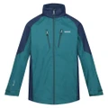 Regatta Mens Calderdale IV Waterproof Softshell Hooded Walking Jacket (Pacific Green/Admiral Blue) (3XL)