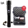 1pk Ultra XHP50 Zoom LED Flashlight Tactical Light Torch USB Rechargeable Waterproof