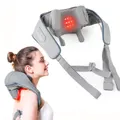 Portable Shoulder Massager Cordless Neck Massager Pillow Trapezius Muscle Kneading Massager for Back-Gray