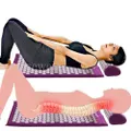 Massage Acupressure Mat Yoga Shakti Sit Lying Mats Cut Pain Stress Soreness - Black