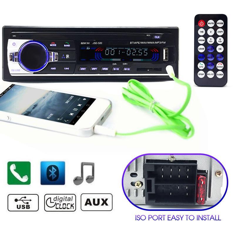 Bluetooth Car In-dash Radio Stereo Head Unit Player MP3/USB/SD/AUX-IN/FM IPhone