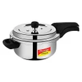 Prestige 3L Svachh Deluxe Alpha stainless steel Pressure Cooker|Outer lid|3-4 personsl|Deep lid for spillage control|Gas & induction compatible