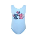 GoodGoods Kids Girls Lilo & Stitch Print One-piece Swimming Suit Swimwear Beach Summer Swimsuit(Sky Blue, 11-12 Years)