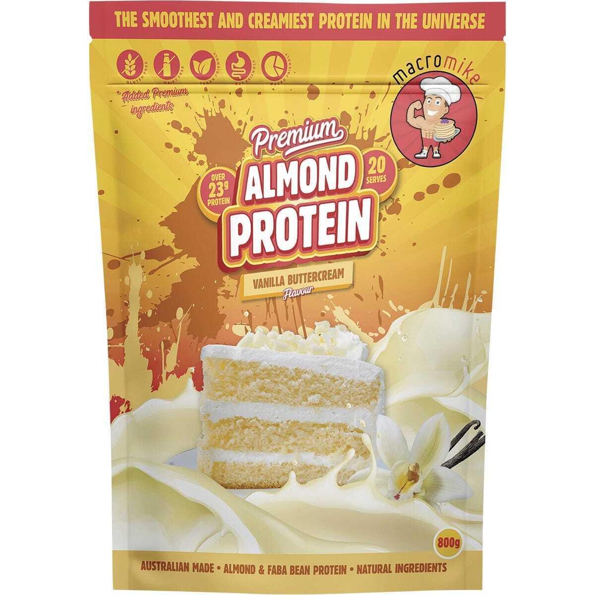 Vanilla Buttercream Premium Almond Protein 800g