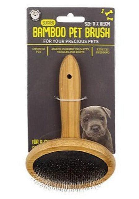 Bamboo Pet Brush - Medium 17x10.5cm - Oval