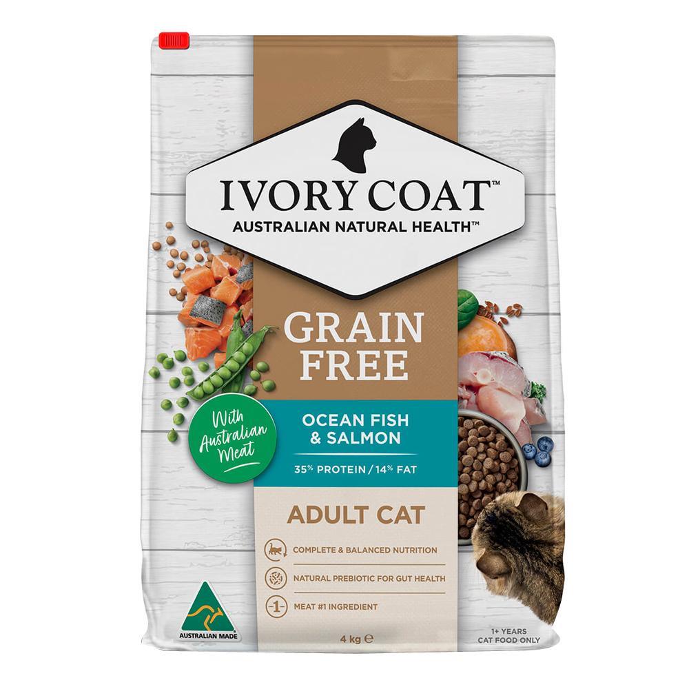 Ivory Coat Adult Grain Free Dry Cat Food Ocean Fish & Salmon 4kg
