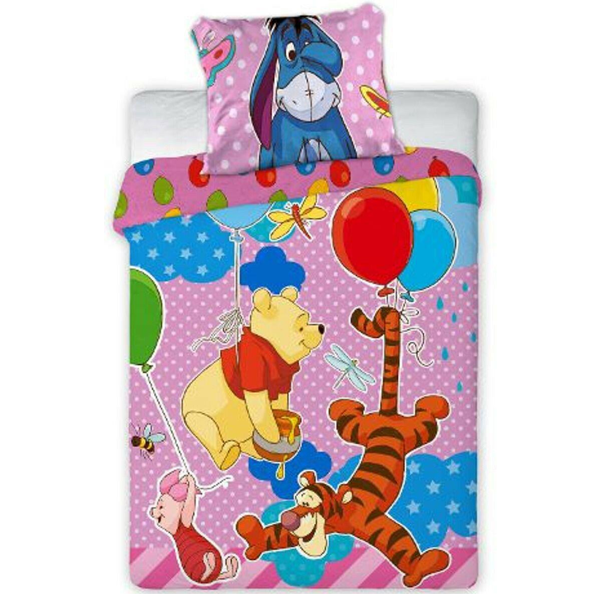 Disney Winnie The Pooh Party Quilt Cover Set for Cot or Toddler Bed