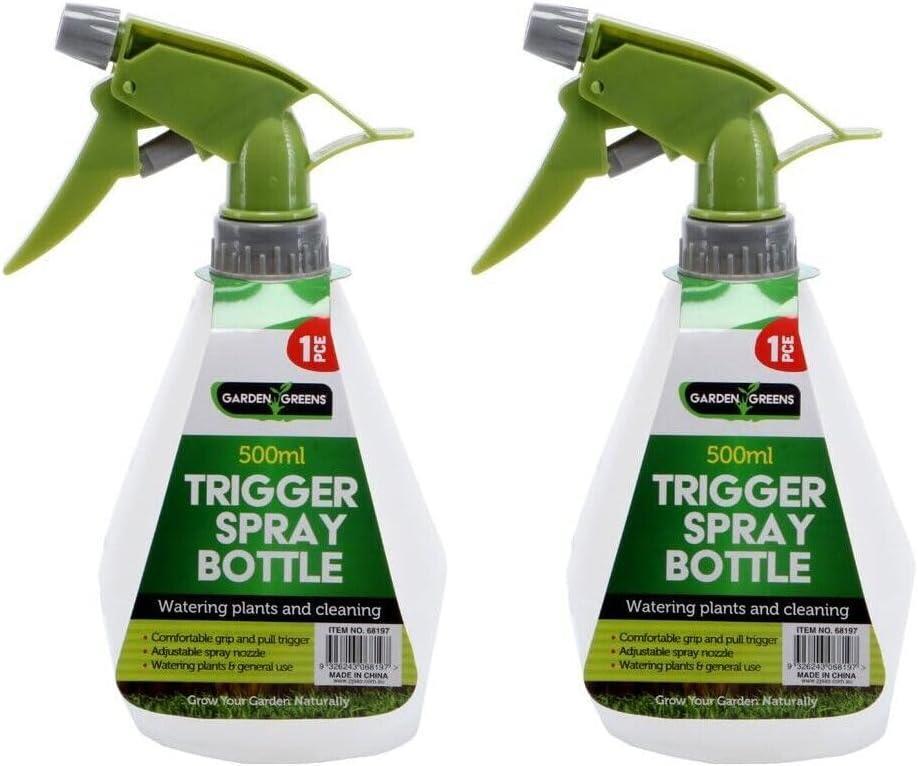 Garden Greens 2Pk Spray Bottle 500ml Adjustable Trigger