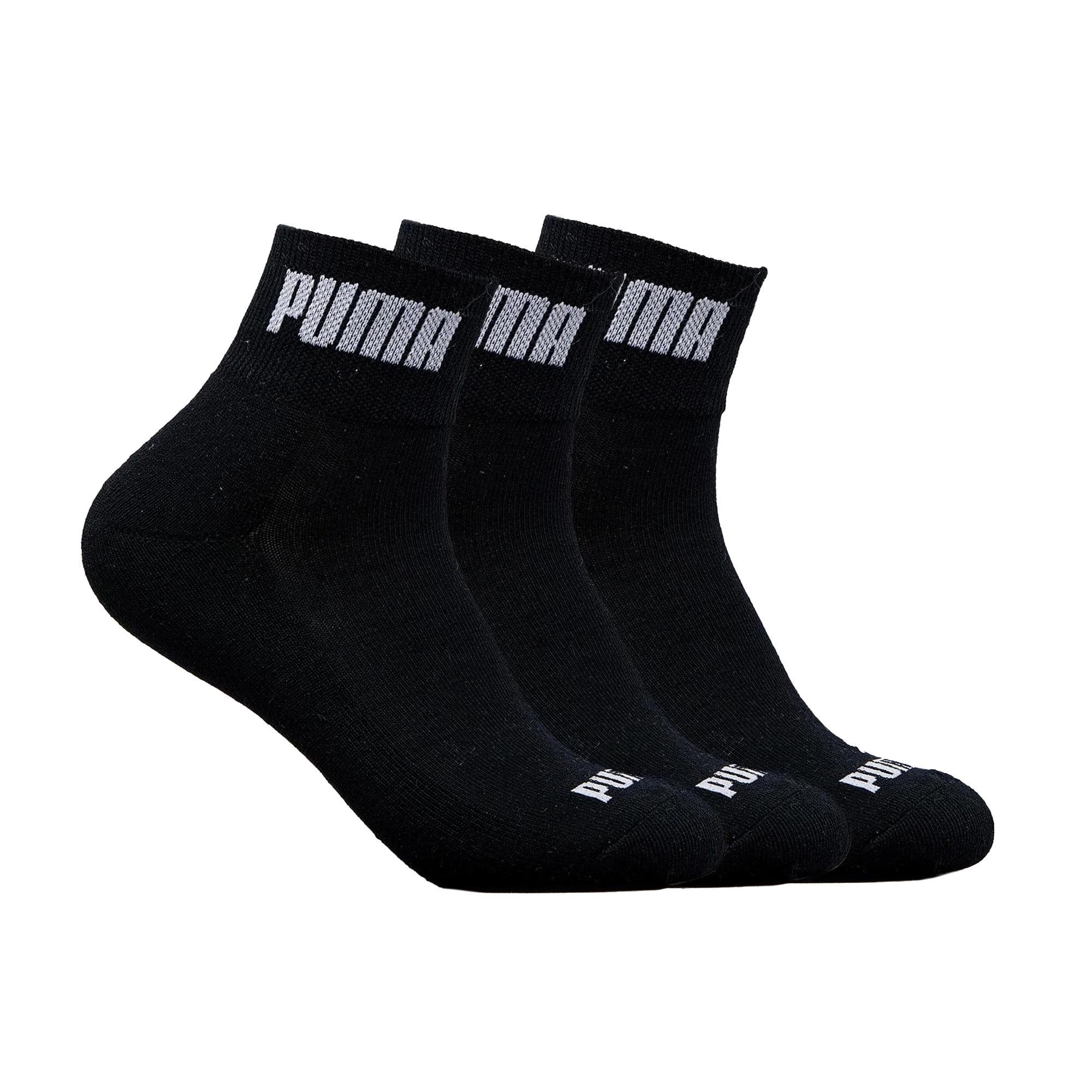 Puma Mens Quarter Socks (Pack of 3) (Black) (9 UK-11 UK)
