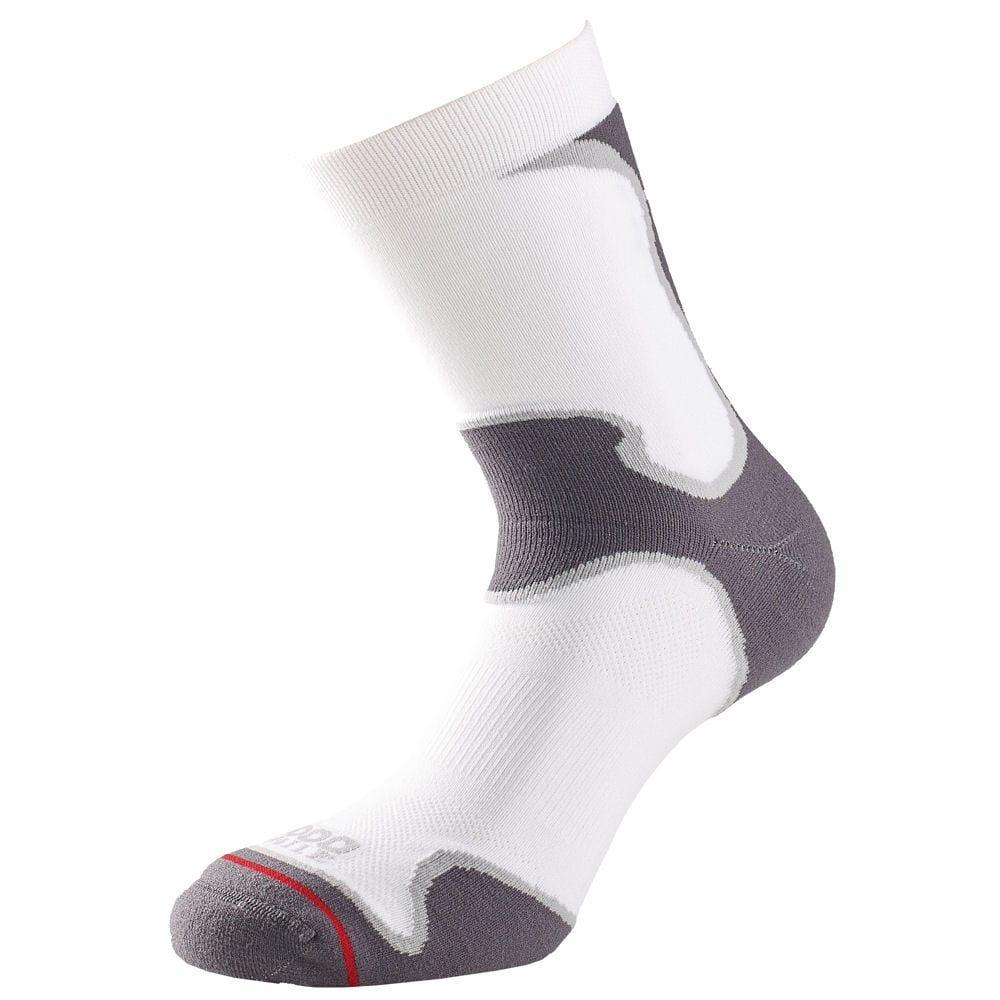 1000 Mile Mens Fusion Socks (White/Grey) (9 UK-11 UK)