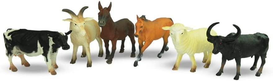 Farm Animals Kids Toy 15-18Cm Large Highly Detailed And Realistic 6Pce Value Pack Fun Of Nature