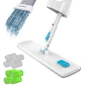 BOOMJOY P12 Spray Mop Self Wringing Flat Mop Hands-Free Microfiber Floor Cleaning Mop 8 Pads