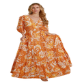 Dreamcatcher | Womens Ryleigh Maxi Dress (Orange)