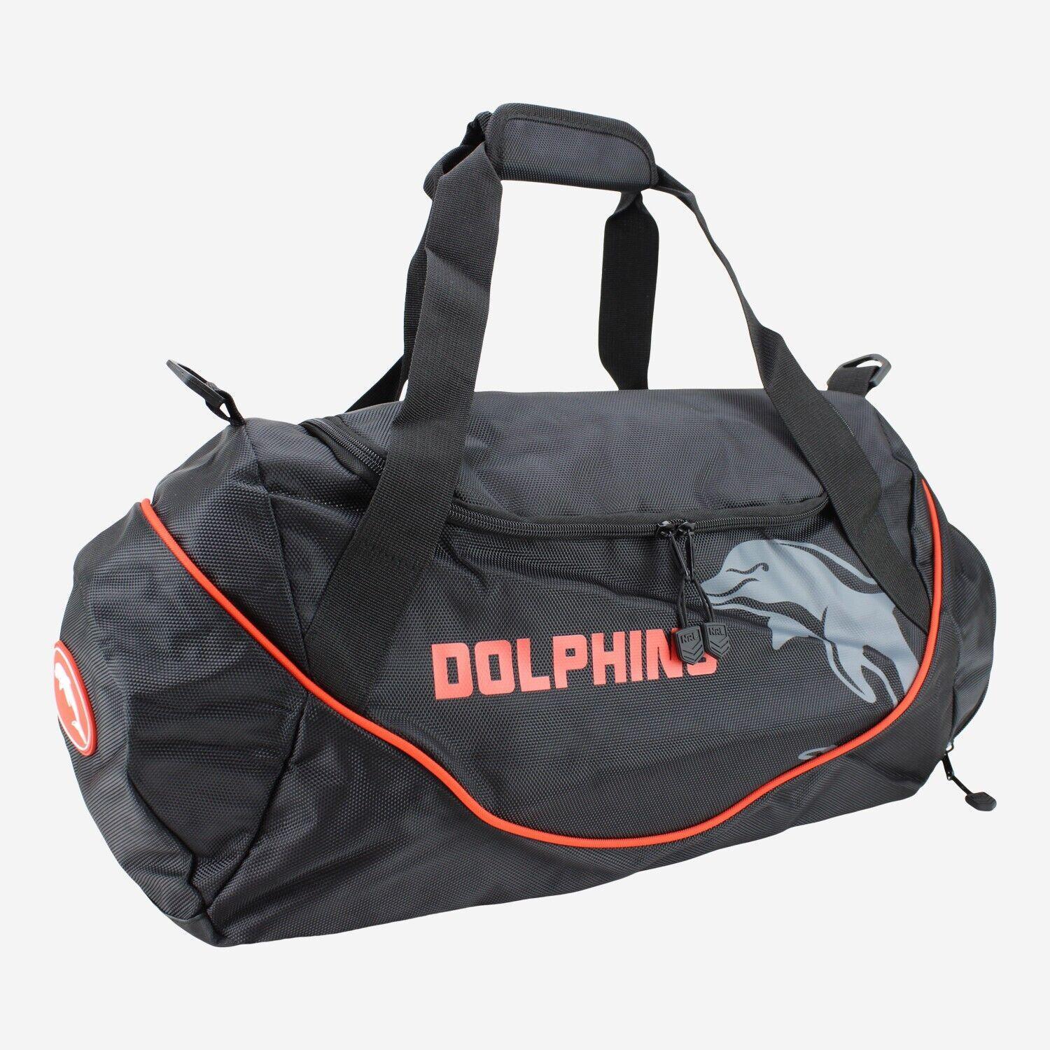 NRL Shadow Sports Bag - Dolphins - Gym Travel Duffle Bag