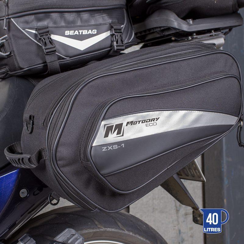 Motodry ZXS-1 Motorcycle Saddlebags 40L Expandable Pair