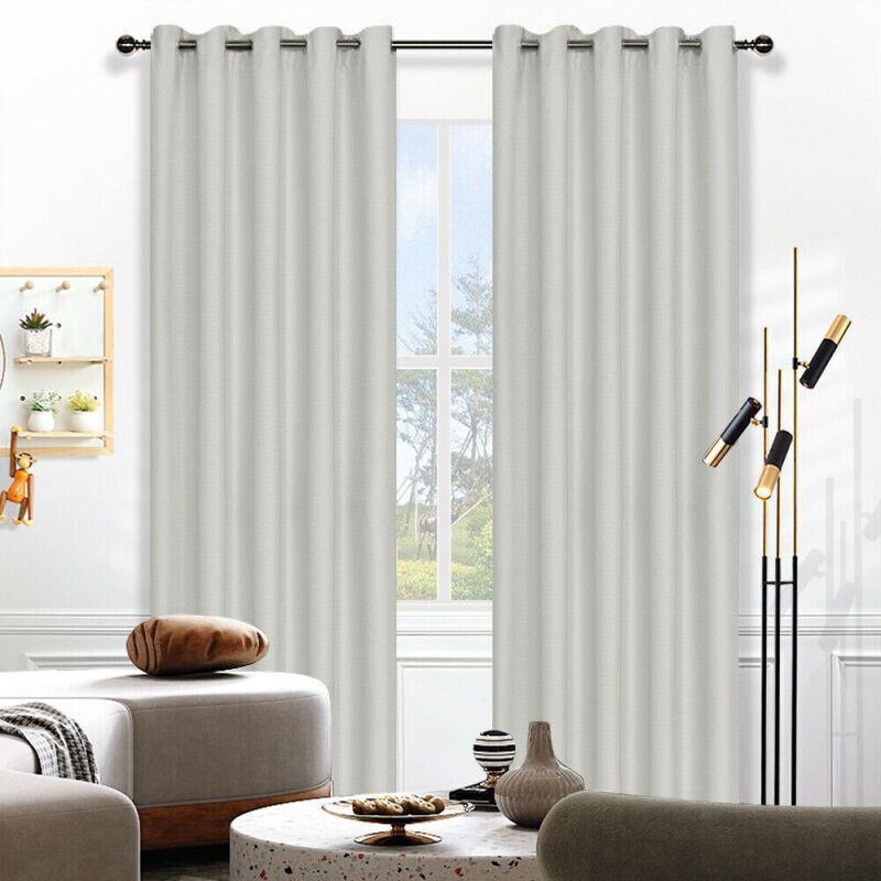 Mareeba 100% Blockout Thermal Insulated Eyelet Single Curtain Panel 165cm Width x 220cm Drop