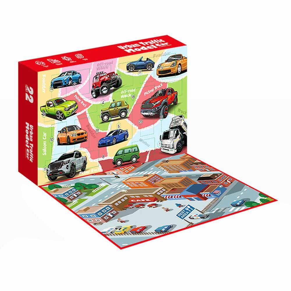 Cars Christmas Advent Calendar Countdown Blind Box for Kids 3 Years Old and Up
