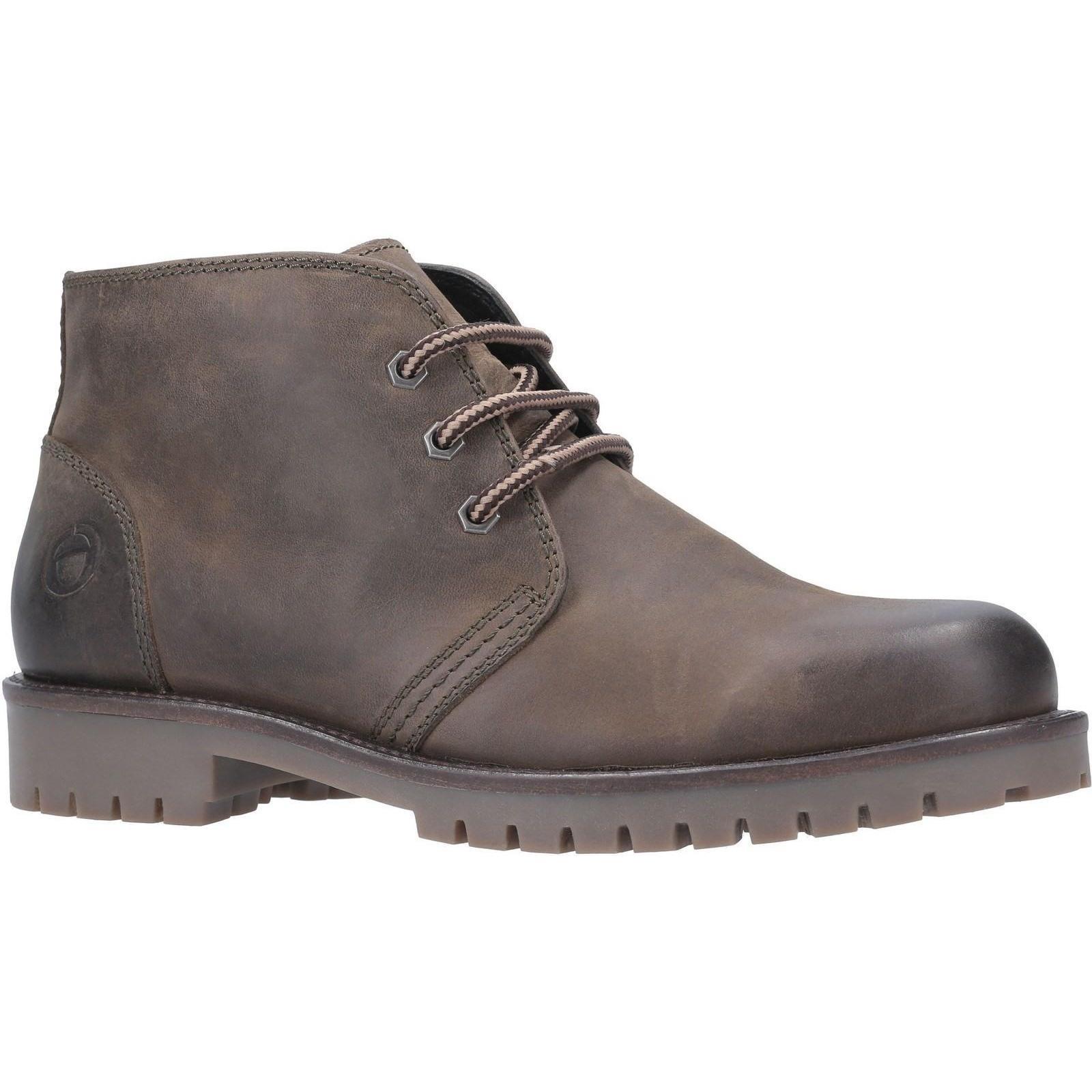 Cotswold Stroud Mens Leather Lace Up Shoe Boot (Khaki) (6 UK)