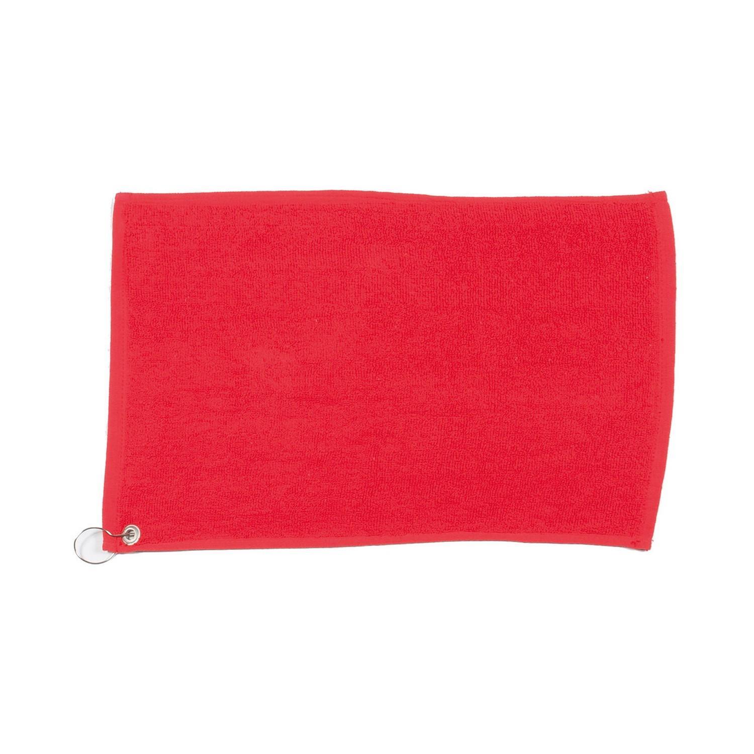 Towel City Luxury Golf Towel (Red) (One Size)