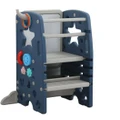 Safe Toddler Standing Tower for Kitchen and Bathroom - Adjustable Height, Non-Slip Foot Pads