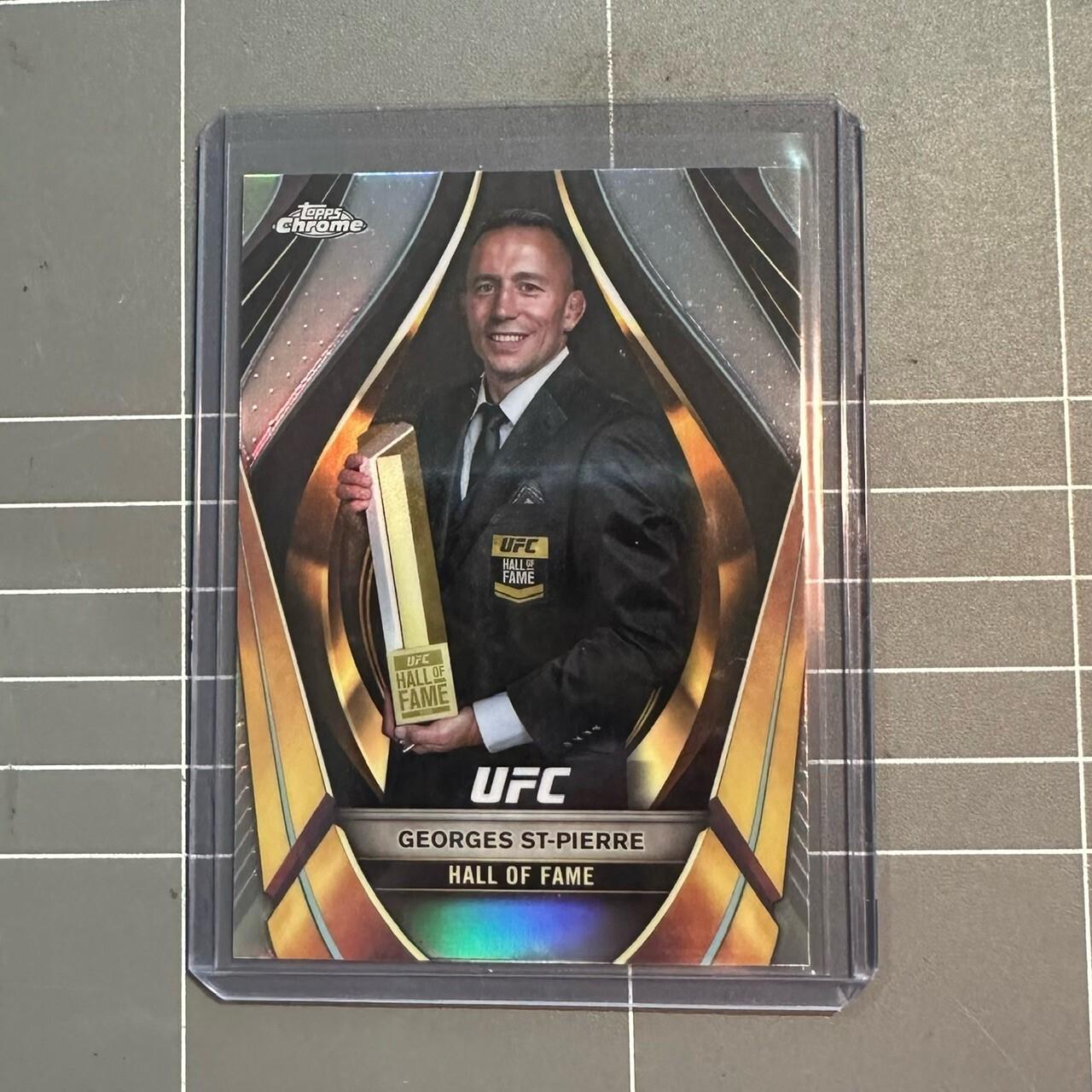 2024 Topps Chrome UFC - GEORGE ST-PIERRE Embedded Hall of Fame Refractor #EMB-4