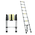 2.6M Telescopic Ladder Aluminium Extendable Steps Non Slip 8 Step Lightweight