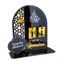 GoodGoods Eid Ramadan Mubarak Felt Advent Calendar Desktop Decor Muslim Home Gifts(Black)