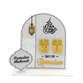GoodGoods Eid Ramadan Mubarak Felt Advent Calendar Desktop Decor Muslim Home Gifts(White)