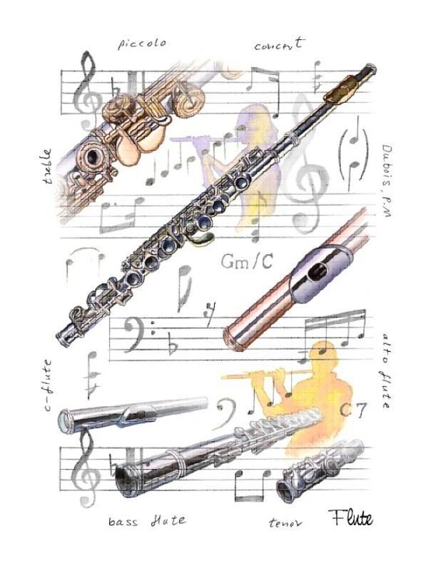 Greeting Card Flute Design (Card Only)