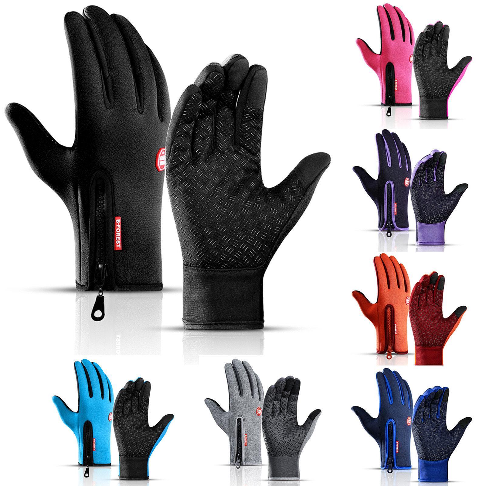 Cycling Gloves Touchscreen Waterproof Fleece Thermal Sports Gloves for Hiking Skiing