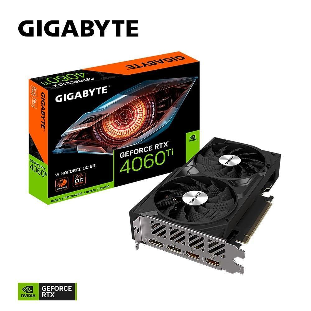 Gigabyte GeForce RTX 4060 TI WINDFORCE OC V2 8GB Graphic Card [GV-N406TWF2OCV2-8GD]