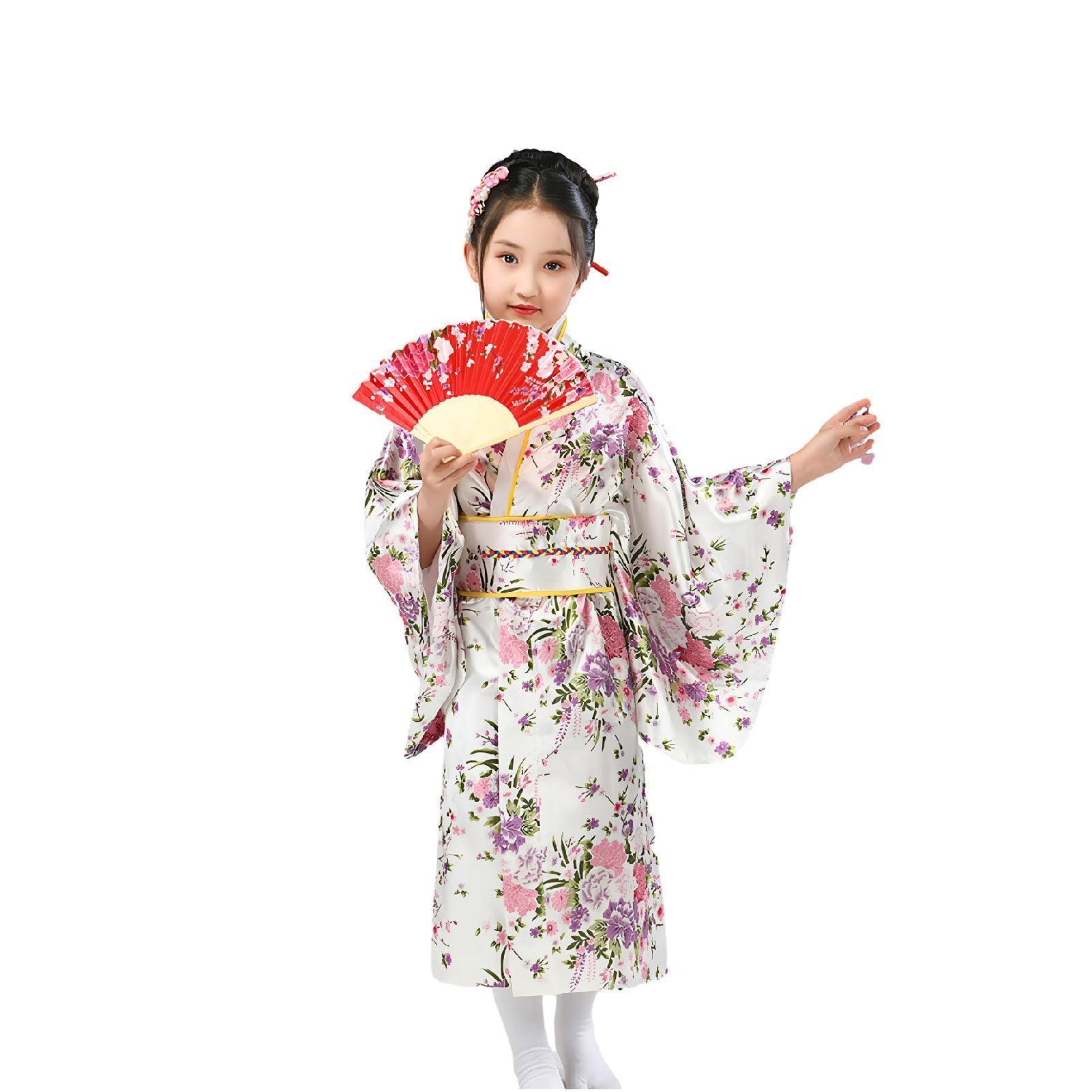 Toddler Kids Baby Girls Outfits Clothes Kimono Robe Japanese Traditional Costume