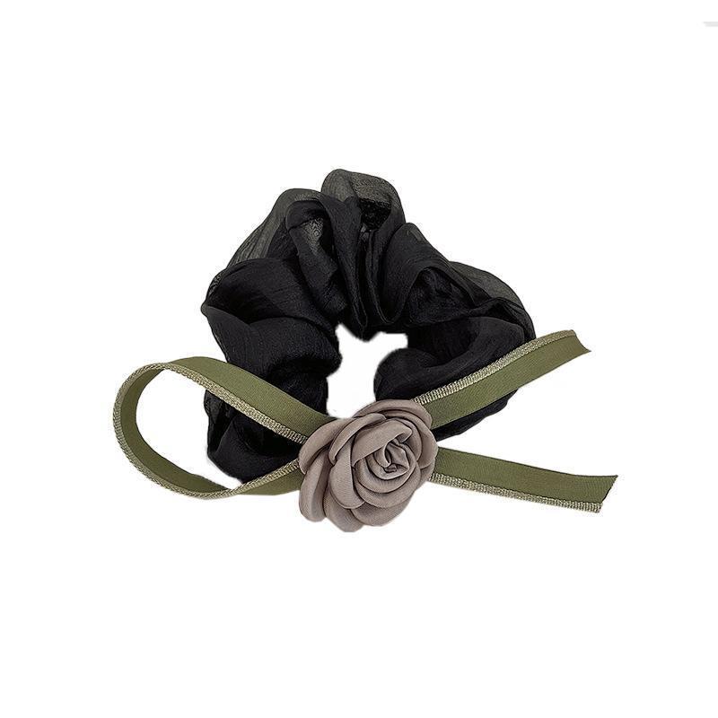 Korean Style Camellia Bow Hair Ties Large Intestine Hair Ring Hair Rope Bands