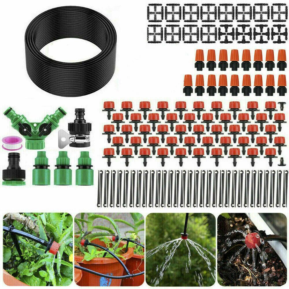 Costcom Garden Irrigation System with Timer Plant Watering DIY Micro Drip Kits (201PCS)