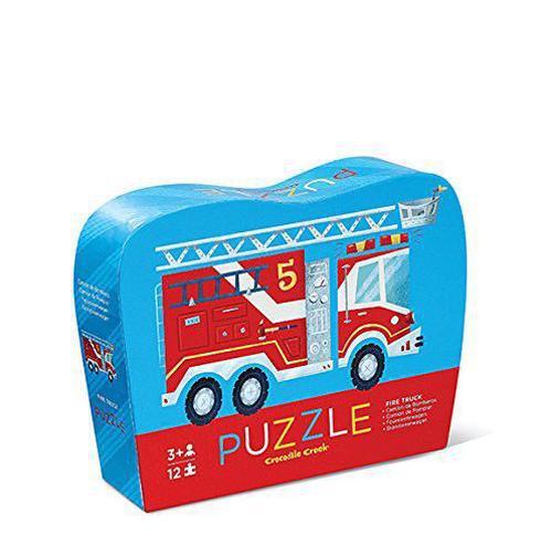 Crocodile Creek - Fire Truck Mini Shaped Jigsaw Puzzle, 12 Piece