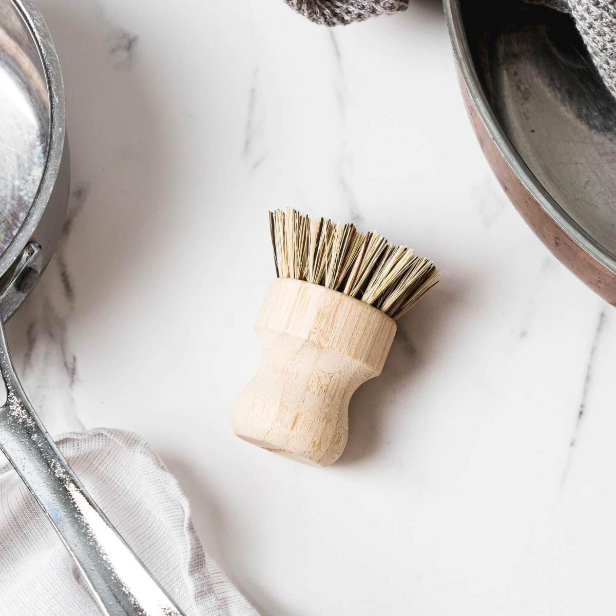 Pot Scrubber - Bamboo & Palm Leaf - Ever Eco