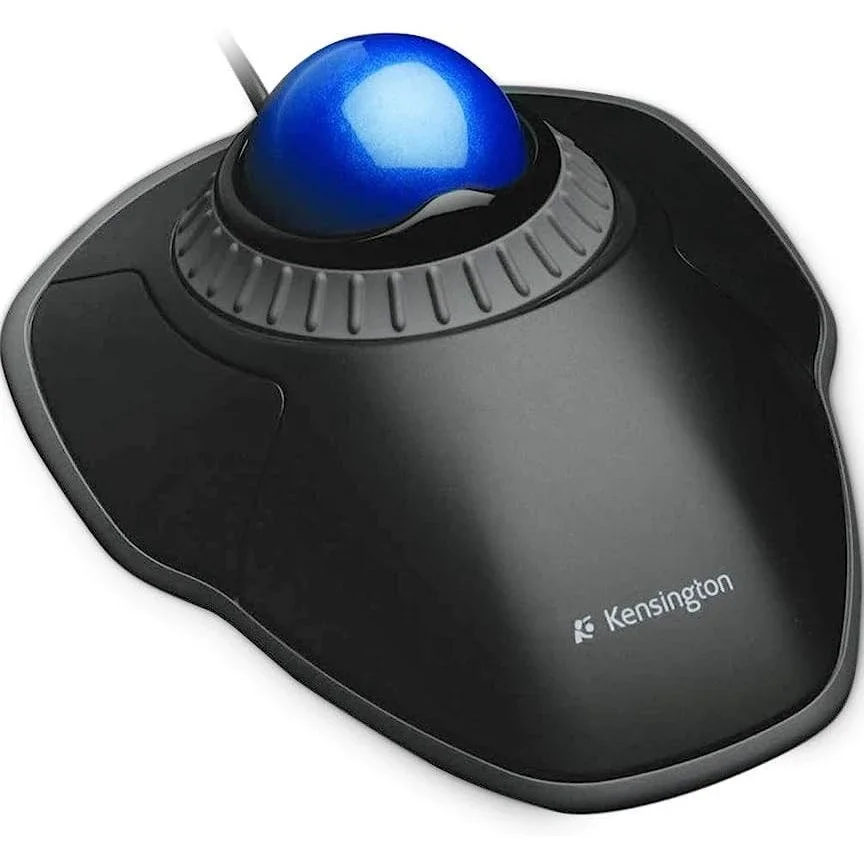 Kensington Orbit Trackball With Scroll Ring Wired Blue