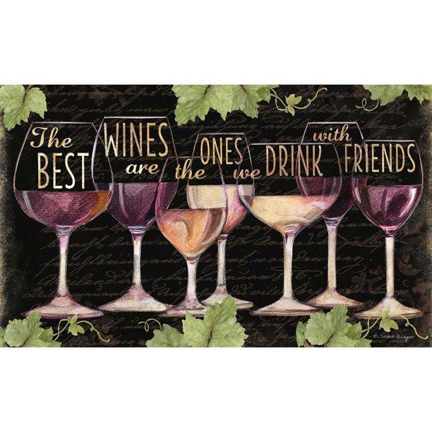 Lang Rubber Backed Floor Mat Rectangle Gilded Wine