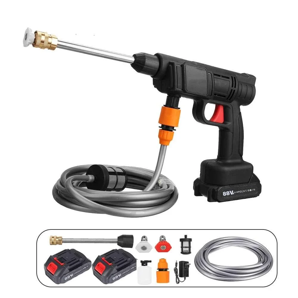Electric Cordless Pressure Car Washer Gun Spray Water Cleaner Tool W/ Battery