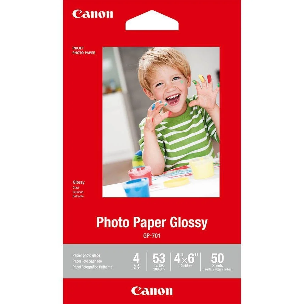 Canon Glossy Photo Paper 4x6" Inch Pack 50 Sheets
