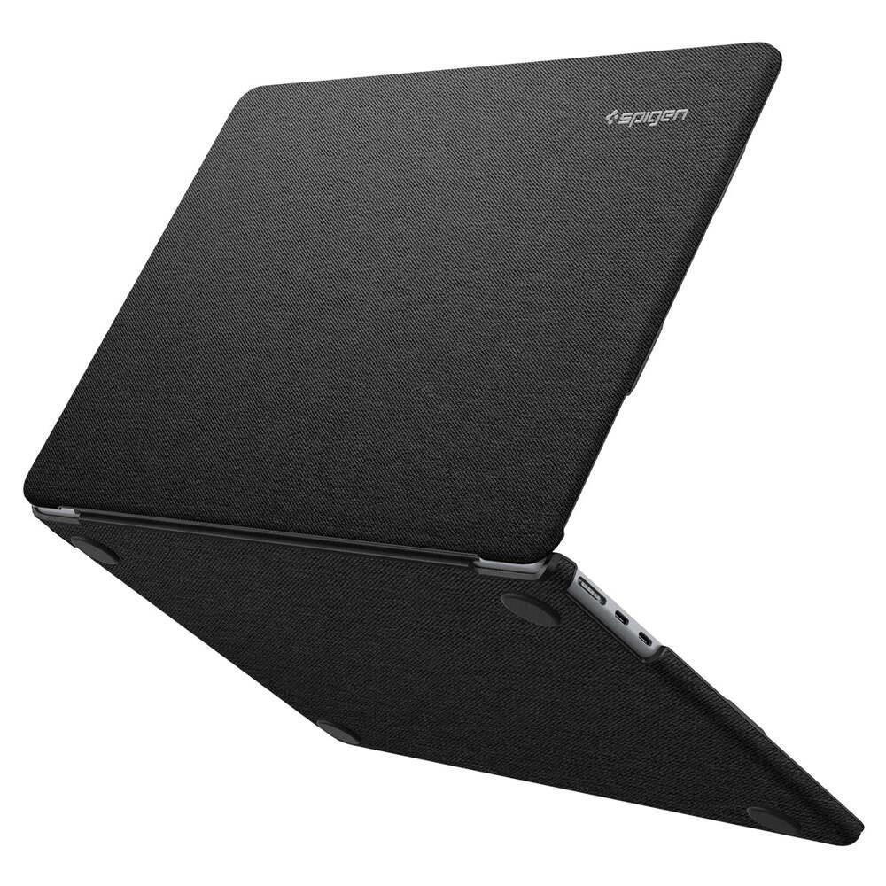 SPIGEN MacBook Air 13.6 Inch M4/M3/M2 (2025/2024/2022) Case, Genuine Urban Fit Hard Fabric Slim Cover for Apple - Black